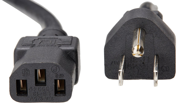 2.8m 10a/120v C13 to Nema 5-15p Line Cord