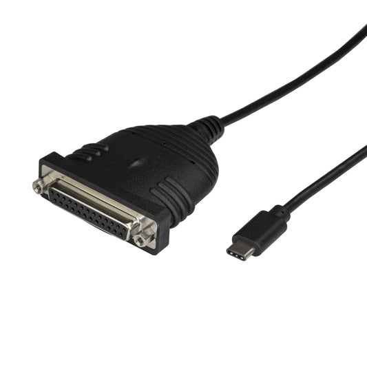 StarTech.com USB C to Parallel Printer Cable - DB25 Female Port for IEEE1284 Printers - Bus Powered - Printer Cable Adapter - USB to DB25 (ICUSBCPLLD25)