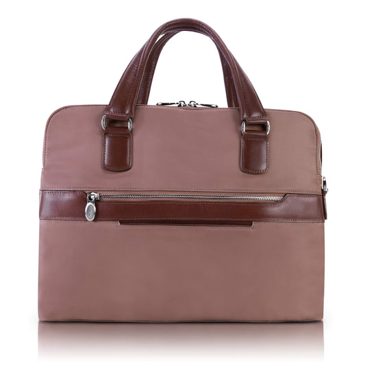 McKlein 18584 USA Hartford Nylon Dual Compartment Briefcase Khaki
