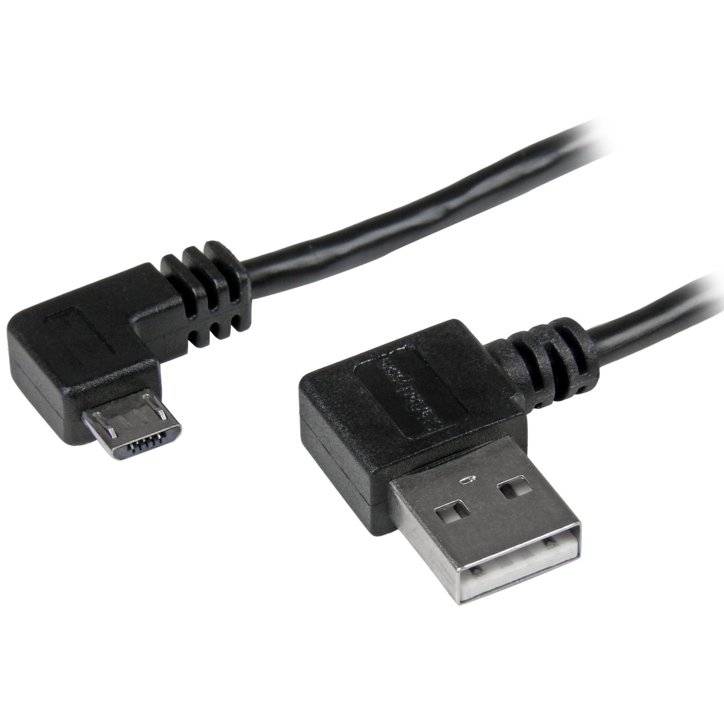 StarTech USB2AUB2RA1M USB2AUB2RA1M 1m 3-Feet Micro-USB Cable with Right-Angled Connectors-M/M-USB A to Micro B Cable