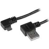 StarTech USB2AUB2RA1M USB2AUB2RA1M 1m 3-Feet Micro-USB Cable with Right-Angled Connectors-M/M-USB A to Micro B Cable