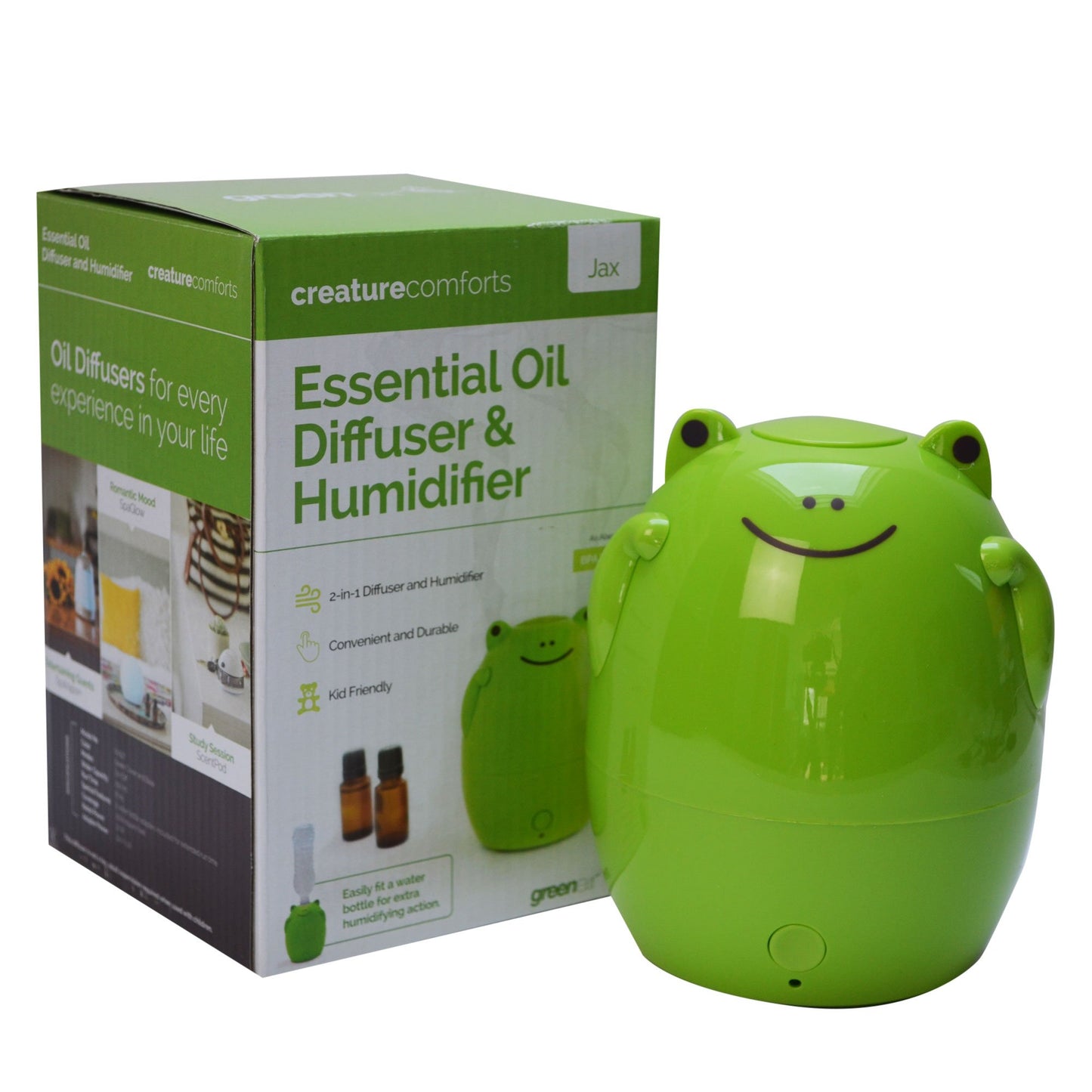 Greenair Jax The Frog Essential Oil Diffuser for Aromatherapy, 1.1 Pound