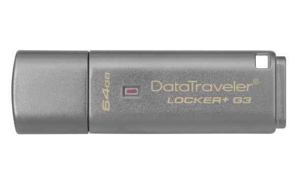 Kingston Digital 64GB Traveler Locker + G3, USB 3.0 with Personal Data Security and Automatic Cloud Backup
