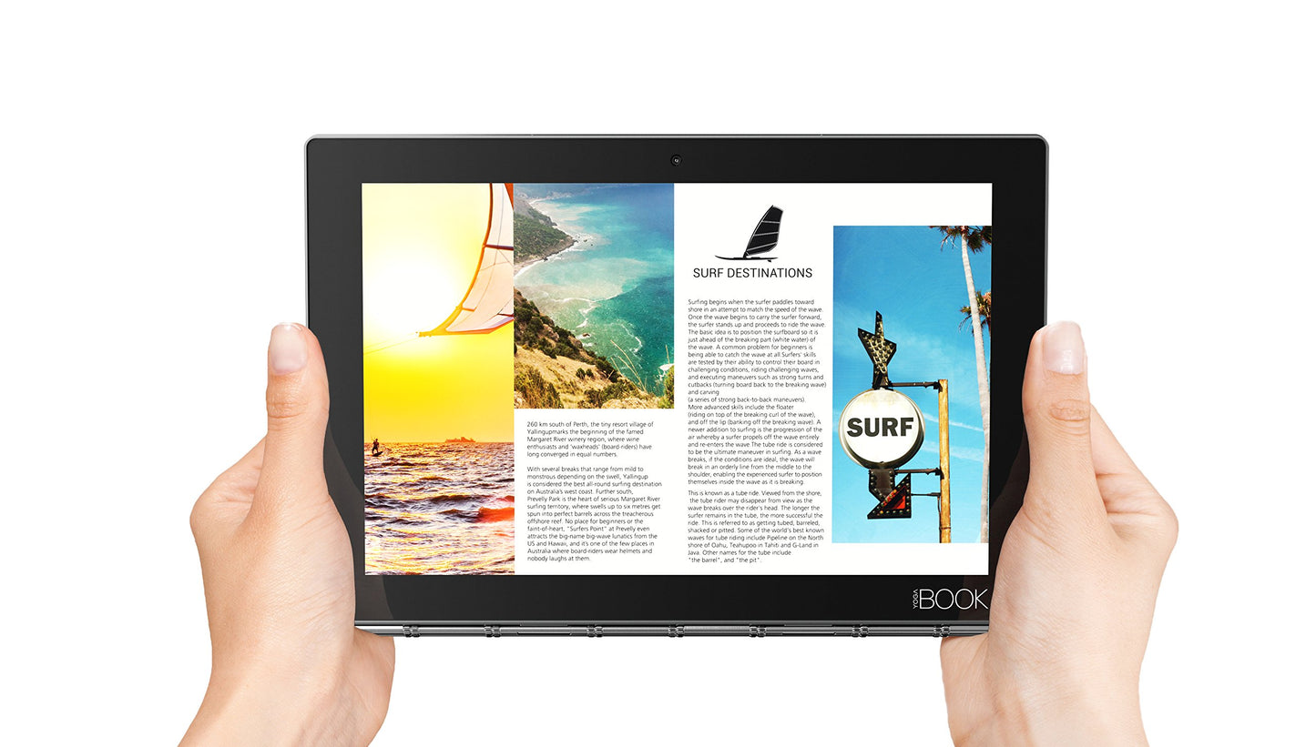 Lenovo Yoga Book - FHD 10.1" Android Tablet - 2 in 1 Tablet (Intel Atom x5-Z8550 Processor, 4GB RAM, 64GB SSD), Gunmetal, ZA0V0035US