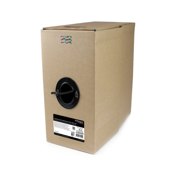 STARTECH Cat6 Ethernet Cable, CMP -1000 ft Bulk Roll, Black Cat 6 Cable, UTP, Cat6 Cable, Network Cable, Cat6 RJ45, Cat 6 Wire