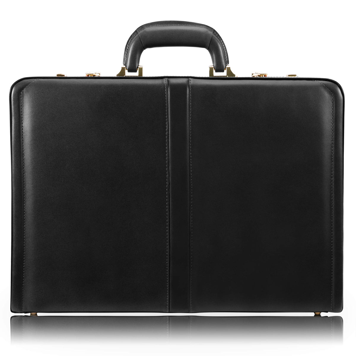 McKlein 80445 USA Reagan Leather 3.5" Attaché Briefcase Black