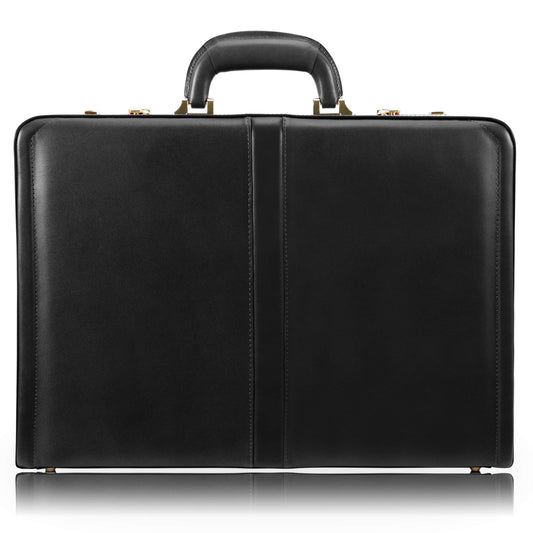 McKlein 80445 USA Reagan Leather 3.5" Attaché Briefcase Black