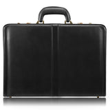McKlein 80445 USA Reagan Leather 3.5" Attaché Briefcase Black