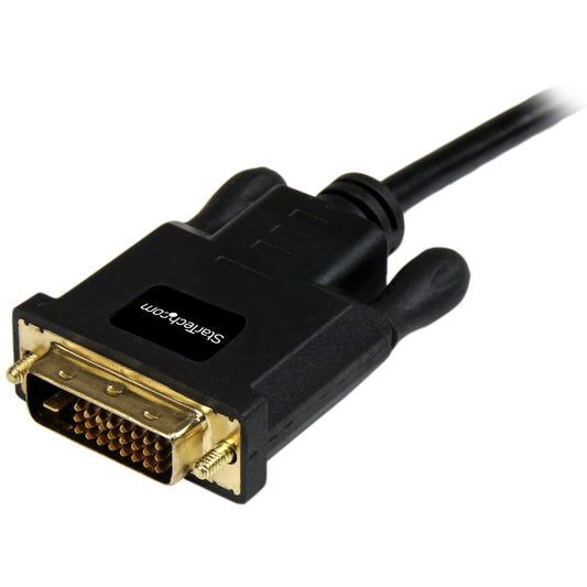 StarTech.com 3 ft Mini DisplayPort to DVI Adapter Cable - Mini DP to DVI Video Converter - MDP to DVI Cable for Mac / PC 1920x1200 - Black (MDP2DVIMM3B)