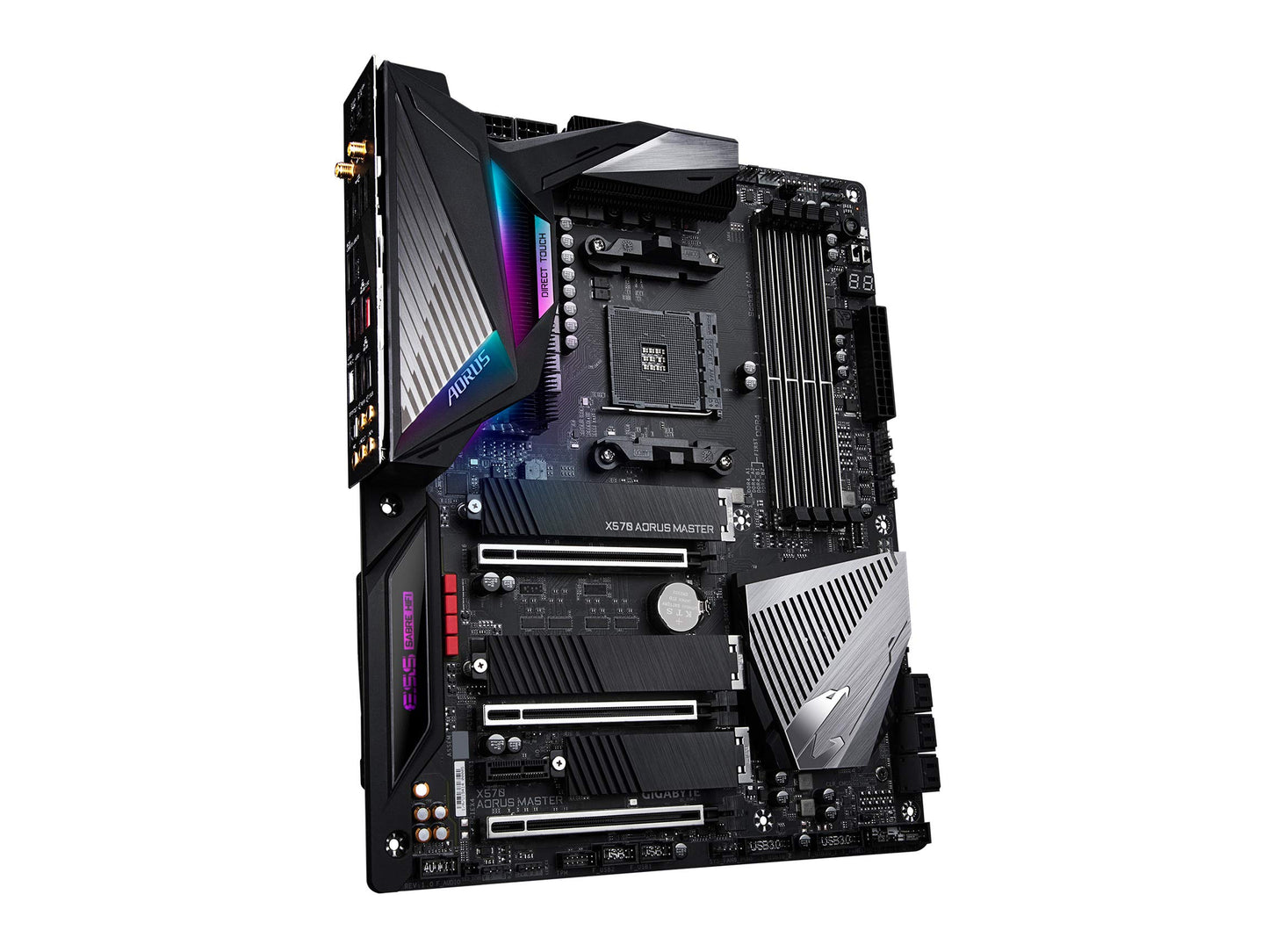 GIGABYTE X570 AORUS Master (AMD Ryzen 3000/X570/ATX/PCIe4.0/DDR4/USB3.1/ESS 9118 Sabre HiFi DAC/Fins-Array Heatsink/RGB Fusion 2.0/3xM.2 Thermal Guard/Gaming Motherboard)