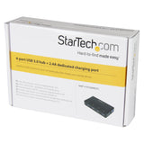 StarTech.com 4-Port USB 3.0 Hub plus Dedicated Charging Port - 1 x 2.4A Port - Desktop USB Hub and Fast-Charging Station (ST53004U1C)