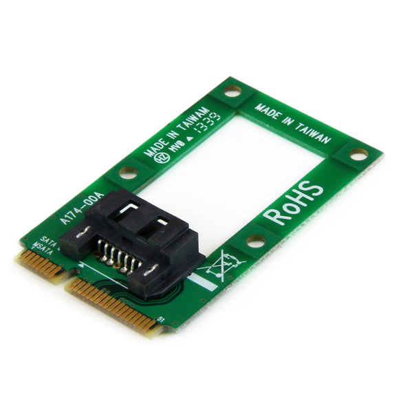 STARTECH mSATA to SATA HDD/SSD Adapter, Mini SATA to SATA Converter Card (MSAT2SAT3)