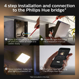 Philips Hue 1743530V7 Discover Floodlight, Black