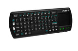 FAVI FE02 Wireless USB Backlit Mini Keyboard - Built-In Full Qwerty Keyboard, Touchpad Mouse & Laser Pointer - Rechargeable Battery - Black (FE02RF-BL)