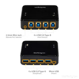StarTech.com USB 3.0 Peripheral Sharing Switch - 4 USB 3.0 x 4 Computers - Mac/Windows/Linux - USB A/B Switch - USB Switch (HBS304A24A)