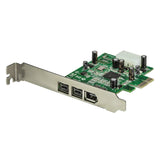 StarTech.com 3 Port 2b 1a 1394 PCI Express FireWire Card Adapter - 1394 FW PCIe FireWire 800/400 Card (PEX1394B3)