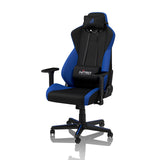 NITRO CONCEPTS S300 Gaming Chair - Galactic Blue - Office Chair - Ergonomic - Cloth Cover - Up to 135kg Users - 90° to 135° Reclinable - Adjustable Height & Armrests