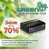 TRENDnet 5-Port Unmanaged Gigabit GREENnet Desktop Plastic Housing Switch, Plug & Play, 5 x Gigabit Ports, 10 Gbps, TEG-S5g