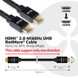 Club3D HDMI 2.0 4K 60Hz UHD Cable 10M/32.8Ft Male (CAC-2313)