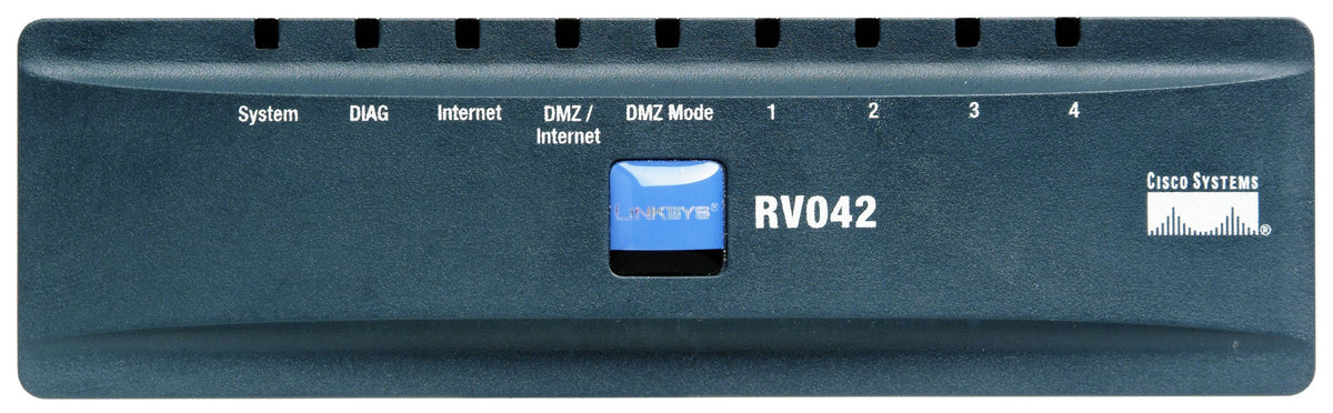 Cisco RV042 4-port 10/100 VPN Router, Dual WAN, grey and black, One Size