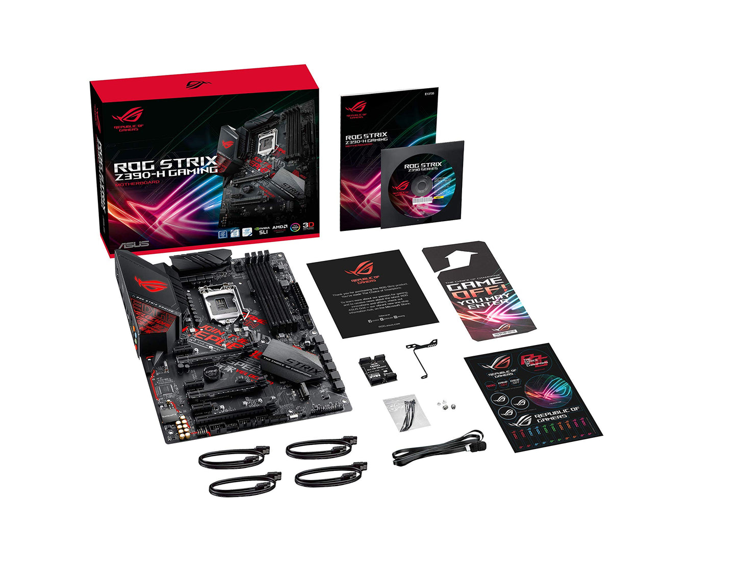 Asus ROG Strix Z390-H Gaming LGA1151 (Intel 8th and 9th Gen) ATX DDR4 DP HDMI M.2 USB 3.1 Gen2 Gigabit LAN Motherboard