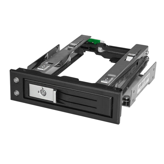 StarTech.com 5.25 to 3.5 Hard Drive Hot Swap Bay - Trayless - Lockable - Front Mount - Hard Drive Bay - Hard Drive Backplane - HDD Caddy (HSB13SATSASB)