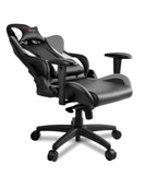Arozzi Verona Pro V2 Premium Racing Style Gaming Chair with High Backrest, Recliner, Swivel, Tilt, Rocker and Seat Height Adjustment, Lumbar and Headrest Pillows Included, Gray