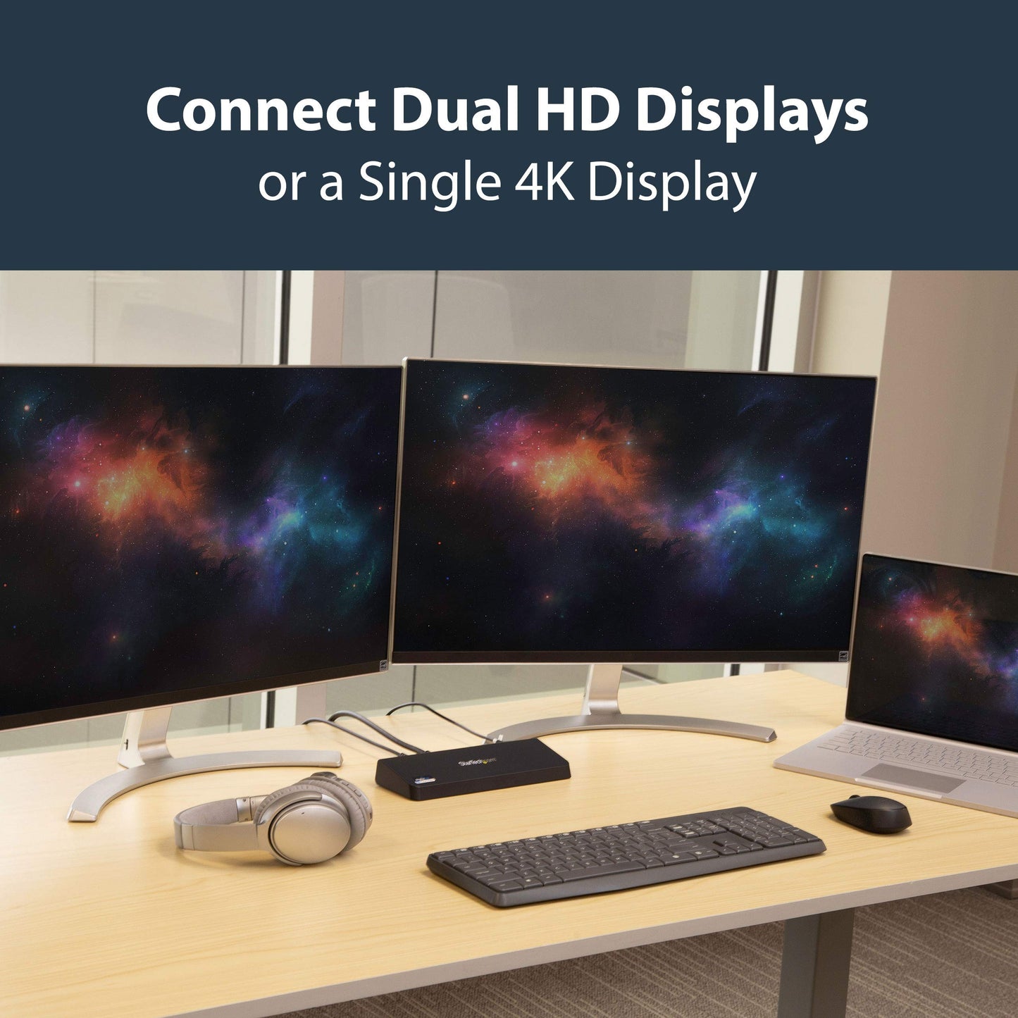 StarTech.com USB 3.0 Docking Station with HDMI and 4K DisplayPort - Dual Monitor Universal Docking Station - 4 USB Ports (USB3DOCKHDPC)