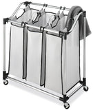Open Box Whitmor 6862-3260 Chrome Laundry Sorter with Foam Mesh Bags