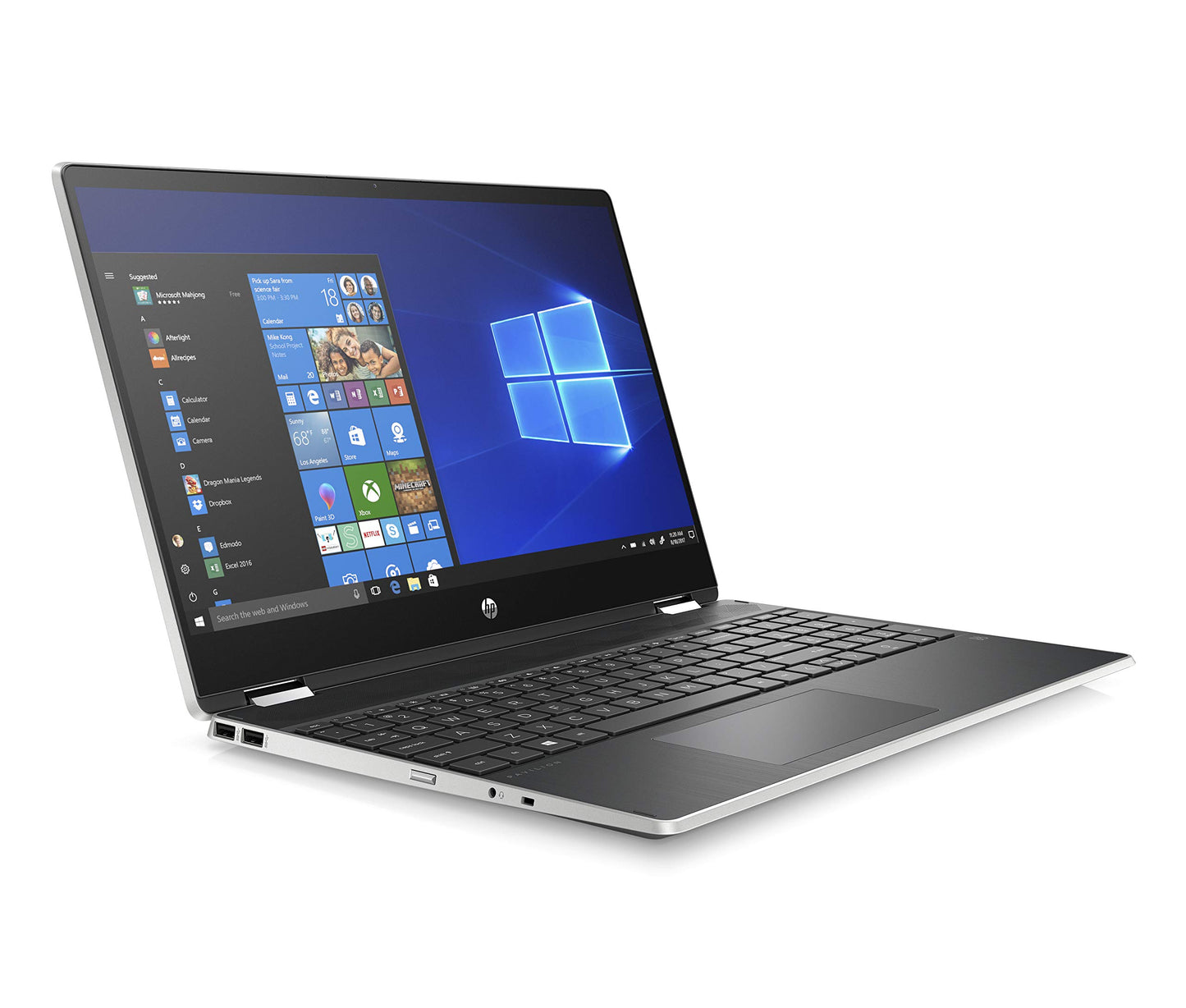 HP Pavilion 15" x360 Touchscreen Laptop (Intel Core i5-8265U, 8GB RAM, 1TB HDD+128GB SSD, Windows 10, Natural Silver) 15-dq0010nr