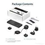 StarTech.com HDMI Splitter - 4-Port - 4K 60Hz - HDMI Splitter 1 in 4 Out - 4 Way HDMI Splitter - HDMI Port Splitter (ST124HD202)