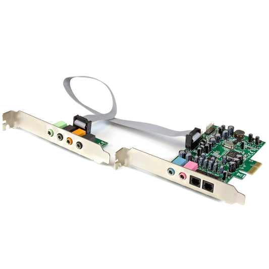 STARTECH 7.1 Channel Sound Card, PCI Express, 24-bit, 192KHz, SPDIF Digital Optical and 3.5mm Analog Audio