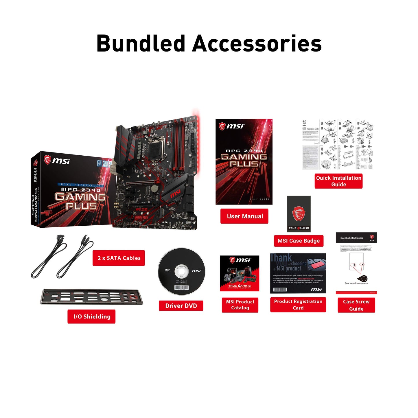 MSI MPG Z390 Gaming Plus LGA1151 (Intel 8th and 9th Gen) M.2 USB 3.1 Gen 2 DDR4 HDMI DVI CFX ATX Z390 Gaming Motherboard