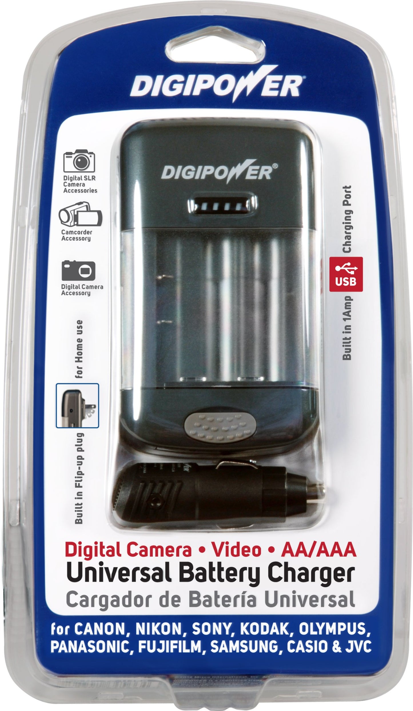 DigiPower TC-U450 Univeral Camera Battery Charger, Black