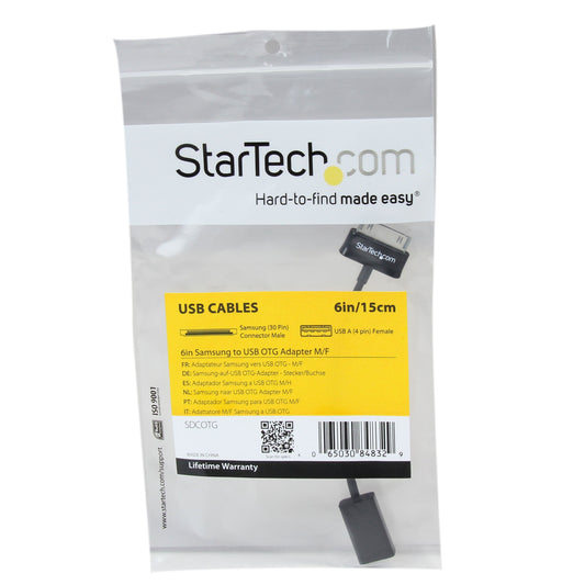 StarTech USB OTG Adapter Cable for Samsung Galaxy Tab - Connect USB Devices to Samsung Galaxy Tab (SDCOTG)