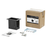 Single-Module Conference Table Connectivity Box - for Adding Power/Charging/AV/Laptop Docking Module (BEZ4MOD)