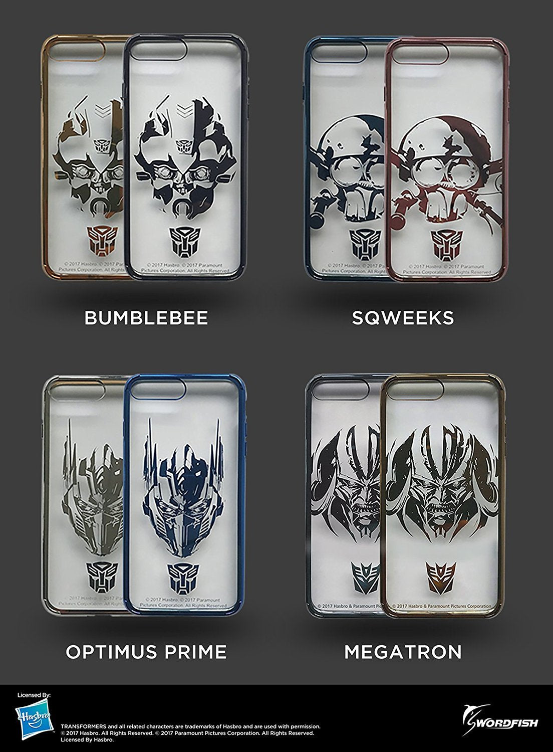 Transformers: Licensed Swordfish Tech iPhone 7,iPhone 8 Accessories Kit Including Phone Case, Ring Grip Stand & Glass Screen Protector