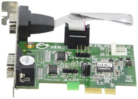 SIIG JJ-E10D11-S3 2-Port RS232 Cyberserial Dual Pcie Bracket