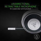 Razer Kraken Pro V2: Lightweight Aluminum Headband - Retractable Mic - In-Line Remote - Gaming Headset Works with PC, PS4, Xbox One, Switch, & Mobile Devices - White