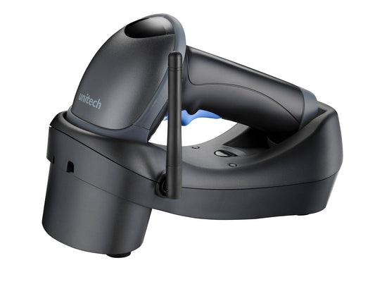 Unitech MS840 Cordless Scanner Laser Bluetooth Cradle USB Cable Power Adap