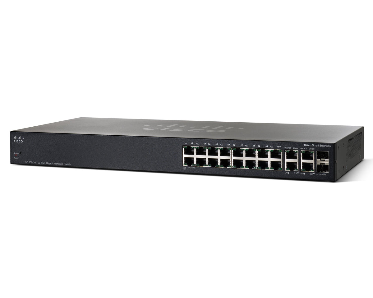Cisco SG 300-20 (SRW2016-K9-NA) 20-Port Gigabit Managed Switch