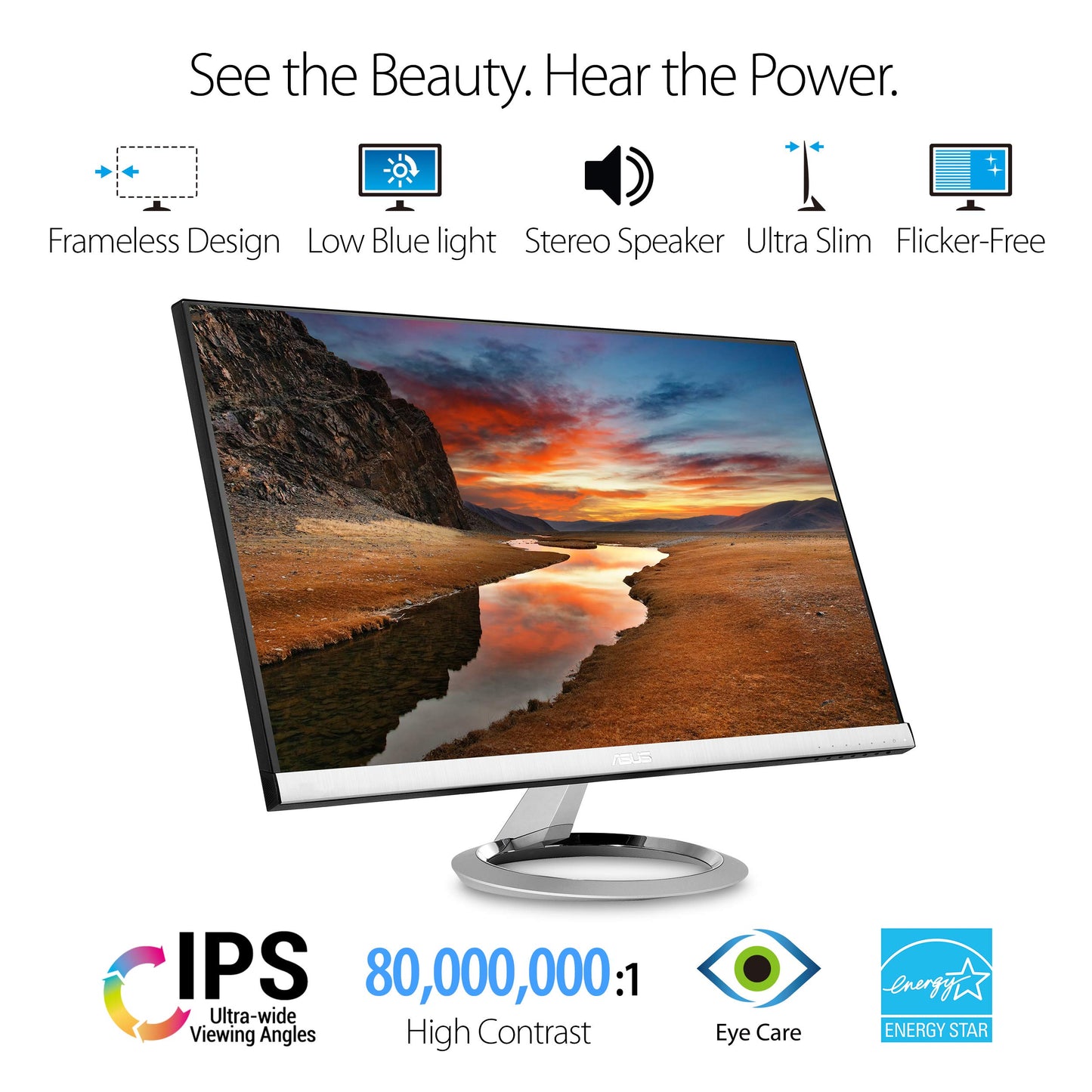 Asus Designo MX259HS 25" Monitor 1080P IPS Eye Care HDMI VGA Speaker