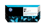 HP 80 Black and Cleaner DesignJet Original Ink Cartridge (C4820A)