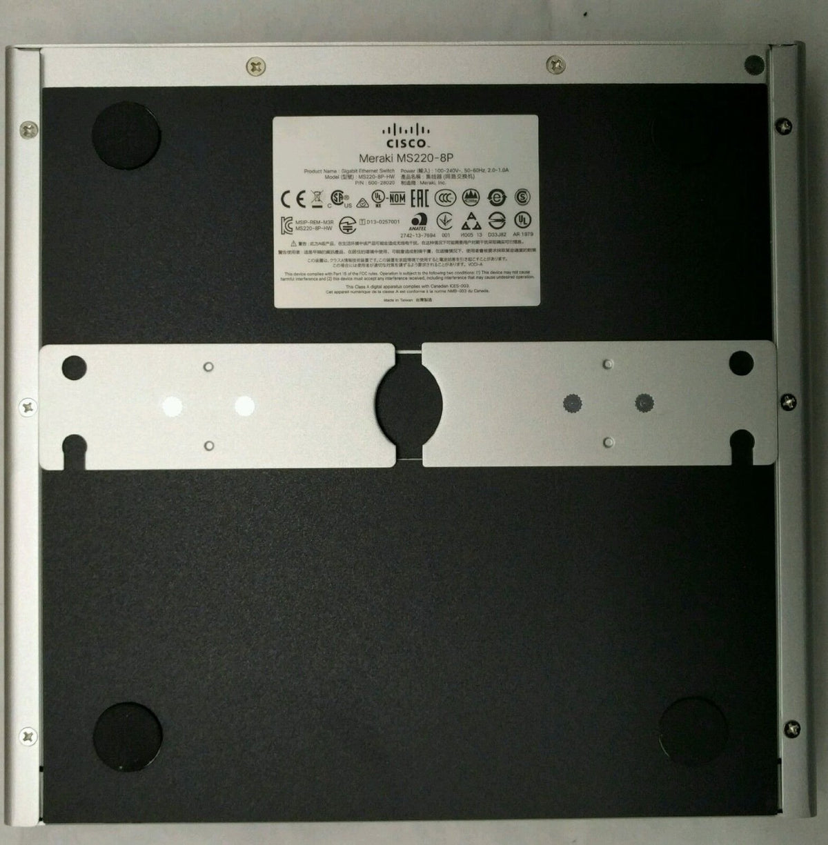 Cisco Meraki Cloud Managed Switching MS220-8P - 8 port gigabit Ethernet, 1G Uplink, POE, Requires Cloud Licensing