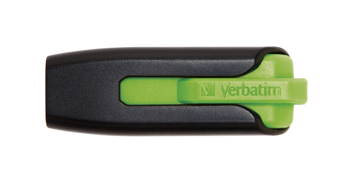 Verbatim 16GB Store 'n' Go V3 USB 3.0 Flash Drive, Black/Green 49177