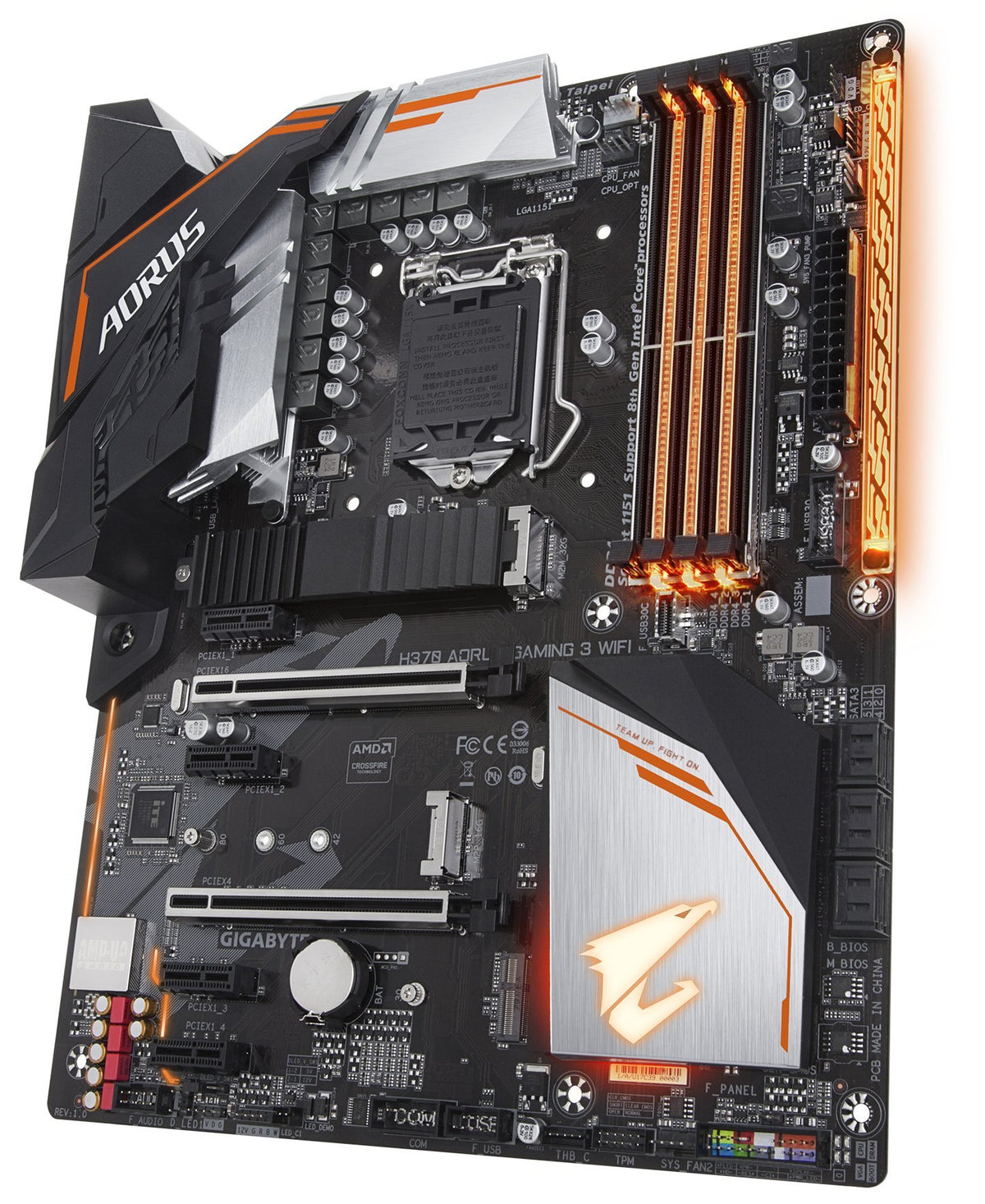 GIGABYTE H370 AORUS Gaming 3 WiFi (LGA1151/Intel/USB3.1 Gen 2 Type A,Type C/HDMI/M.2/ATX/DDR4/Motherboard)
