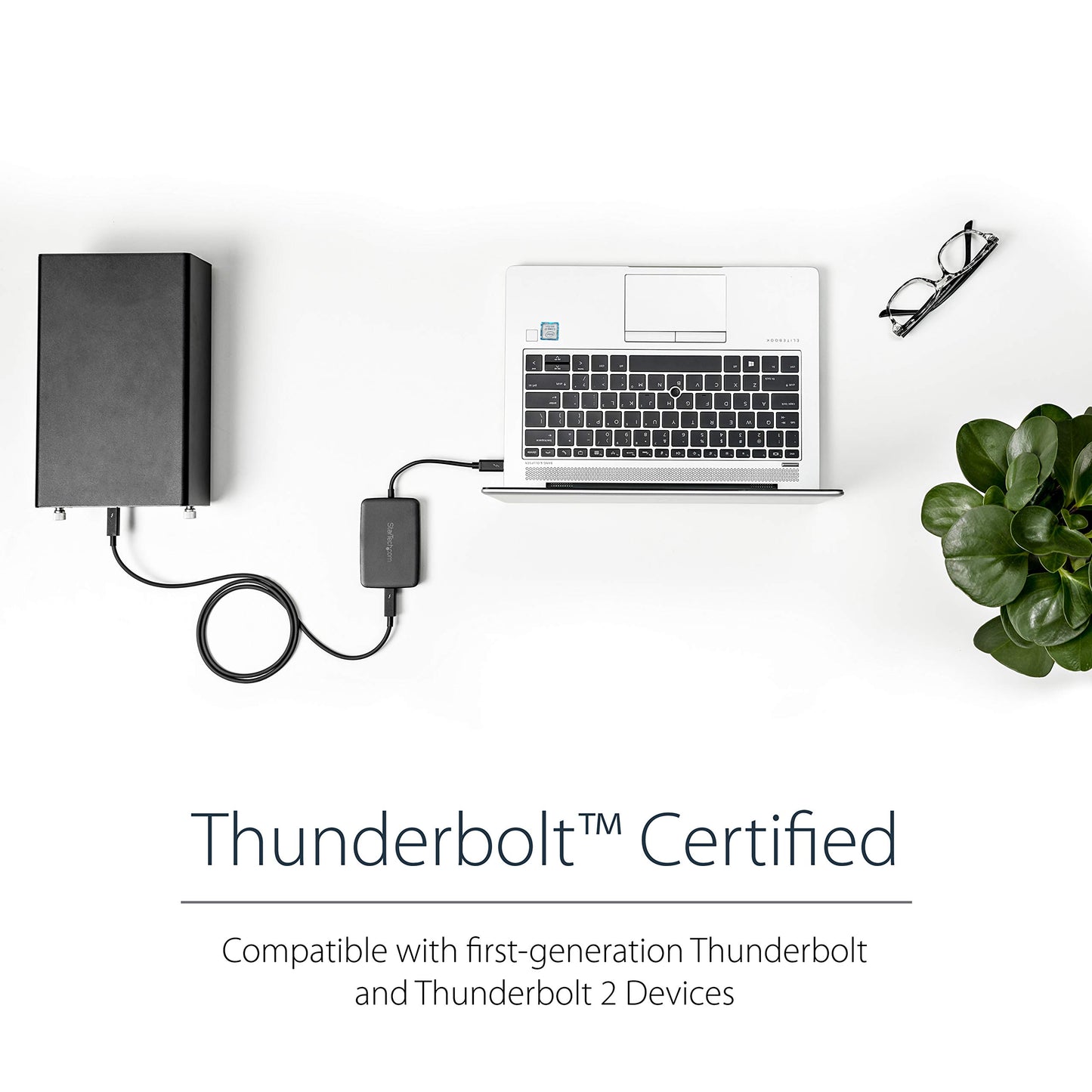 STARTECH Thunderbolt 3 to Thunderbolt 2 Adapter Backward Compatible(TBT3TBTADAP), Black