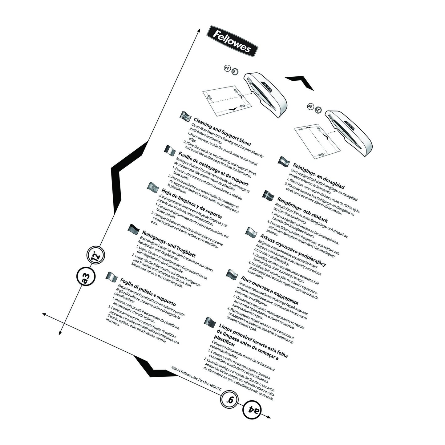 10pk Laminator Cleaning Sheets