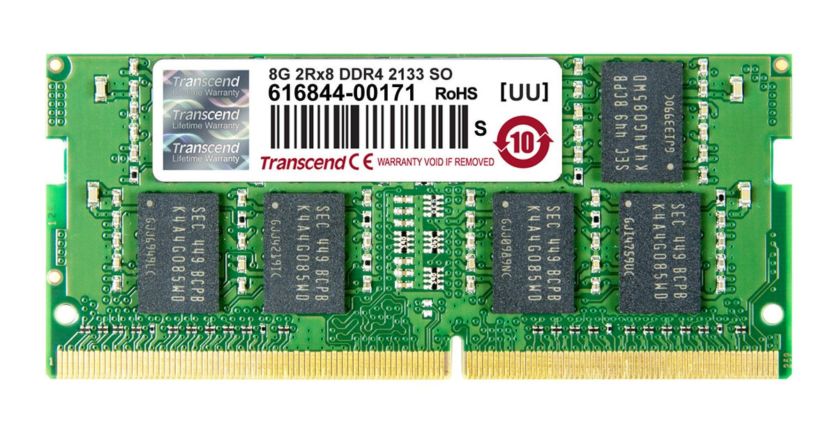 Transcend Information 8gb Ddr4 2133 Unbuffered Non-ecc So-dimm 1.2v 2rx8 260pin (512mx8 / Cl = 15)
