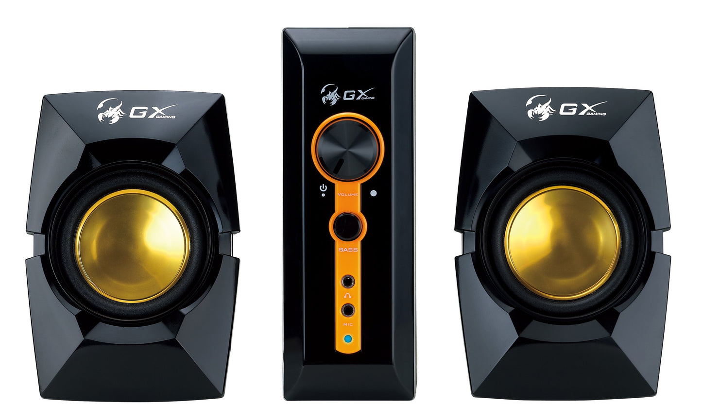 Genius GX-Gaming SW-G2.1 3000 with Two Input Jacks for PC/TV/DVD/Game Devices